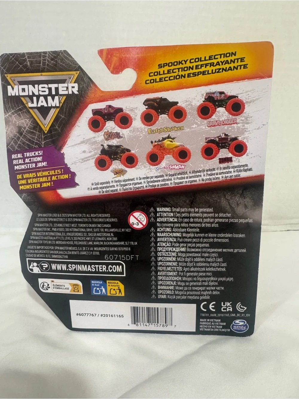Monster Jam Spooky collection Grave Digger Kids Toy Truck - Orange